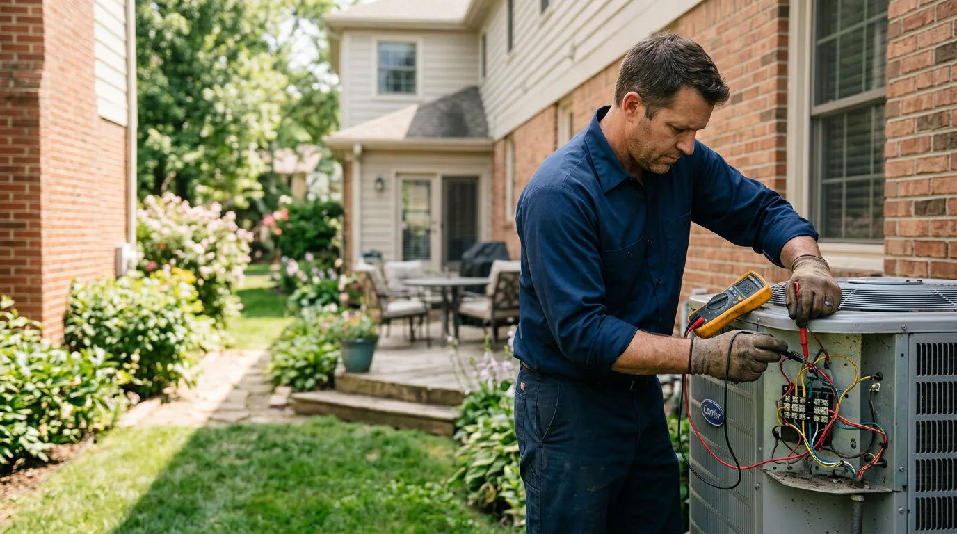 HVAC technician working near Hugoton, KS